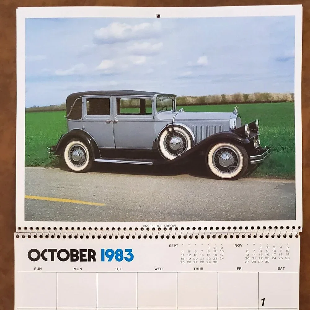 1983 Kings of the Highway Vintage Car Calendar - Advertising Auto Paradise AZ